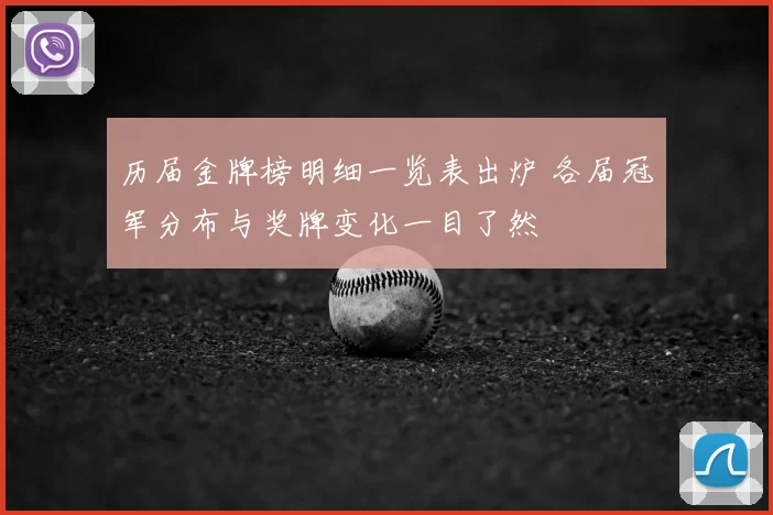 历届金牌榜明细一览表出炉 各届冠军分布与奖牌变化一目了然
